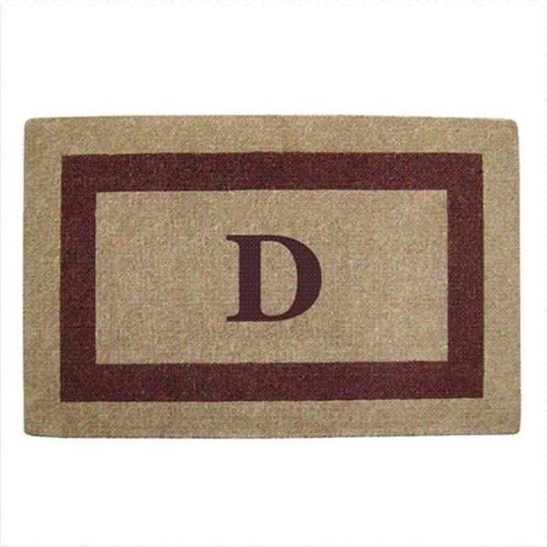 Nedia Home Nedia Home 02083D Single Picture - Brown Frame 30 x 48 In. Heavy Duty Coir Doormat - Monogrammed D O2083D